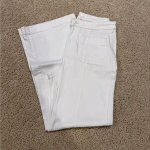 LC Lauren Conrad Wide-Leg White Jeans